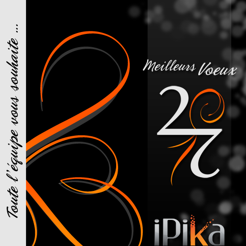 Toute l'équipe d'iPika vous vous souhaite ses meilleurs voeux pour l'année 2012